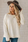 Textured thumbhole sleeve top - long tops