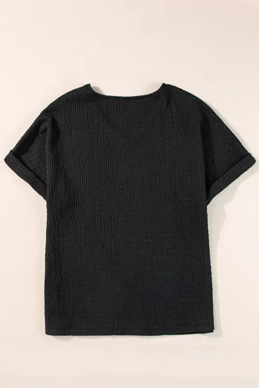 Textured v-neck t-shirt - t-shirts