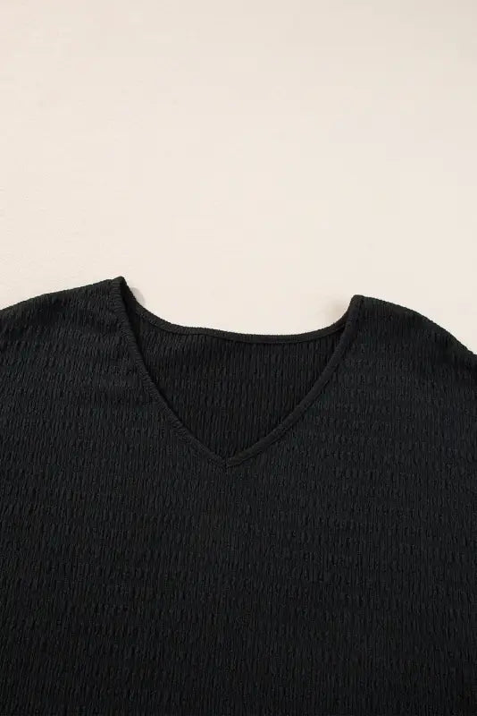 Textured v-neck t-shirt - t-shirts