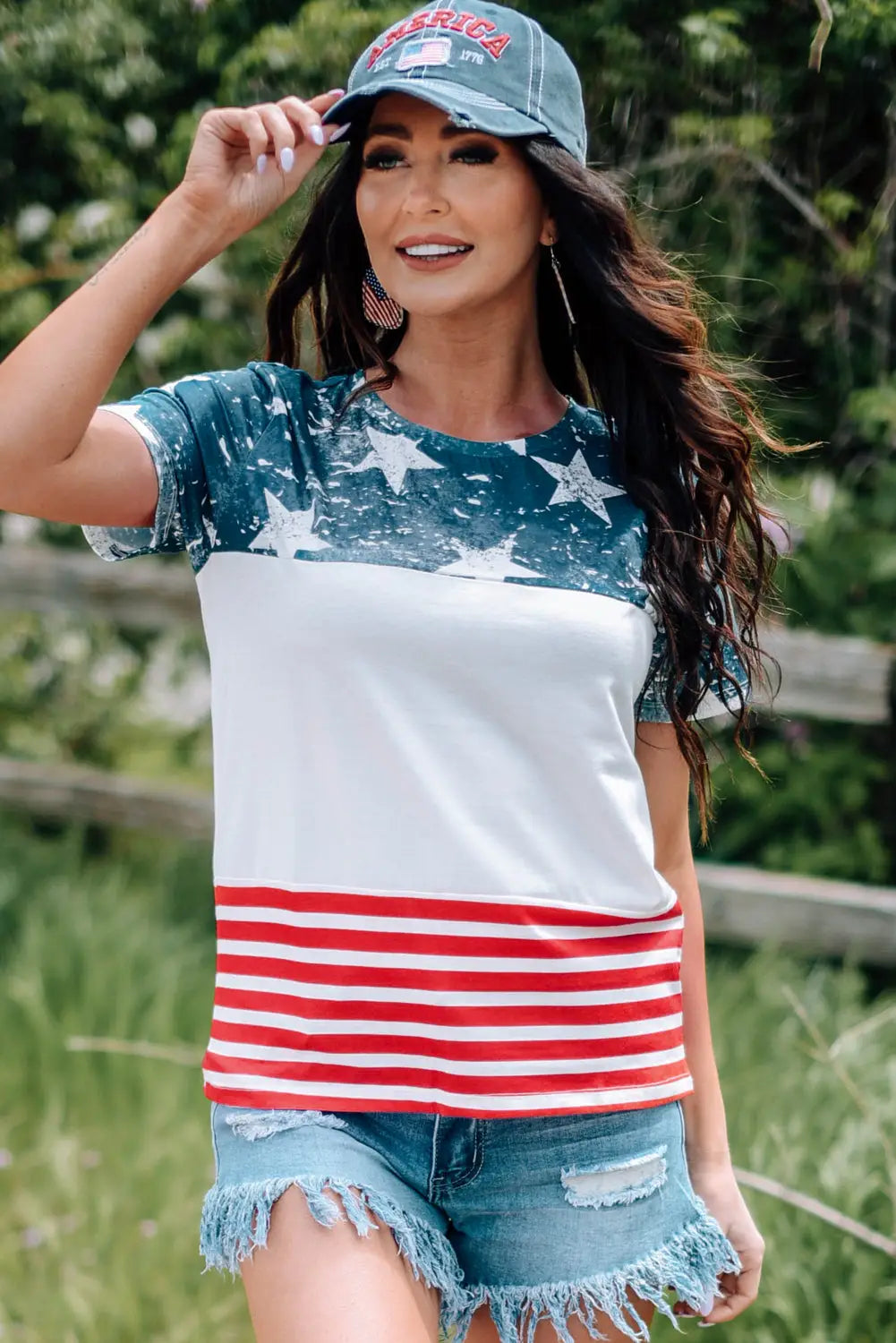 The us stars and stripes inspired top - t-shirts