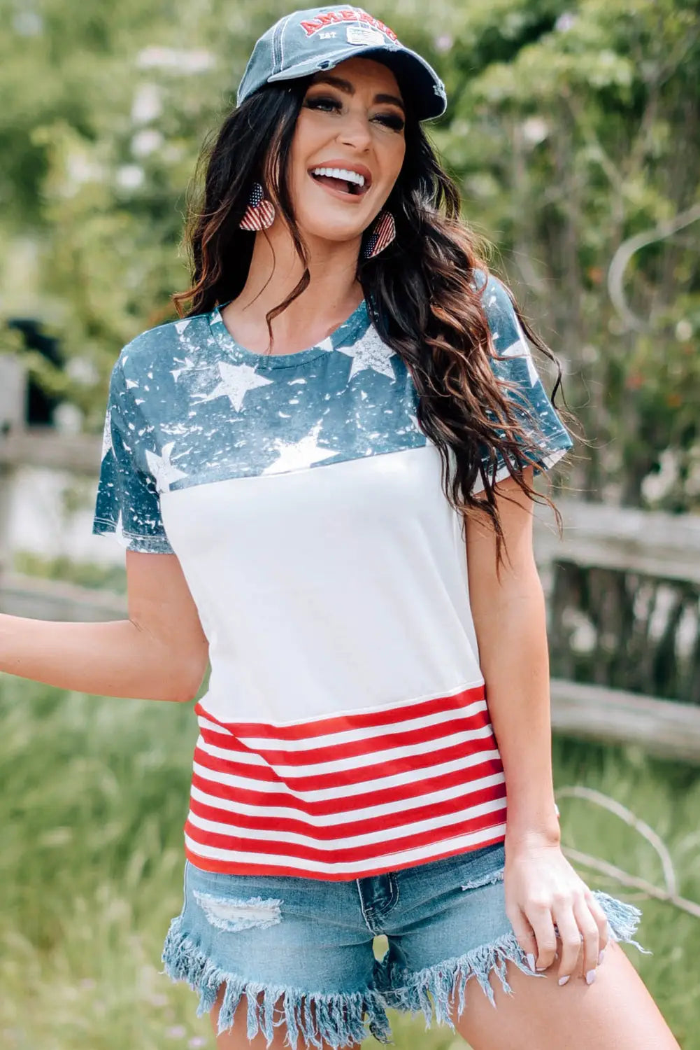 The us stars and stripes inspired top - t-shirts