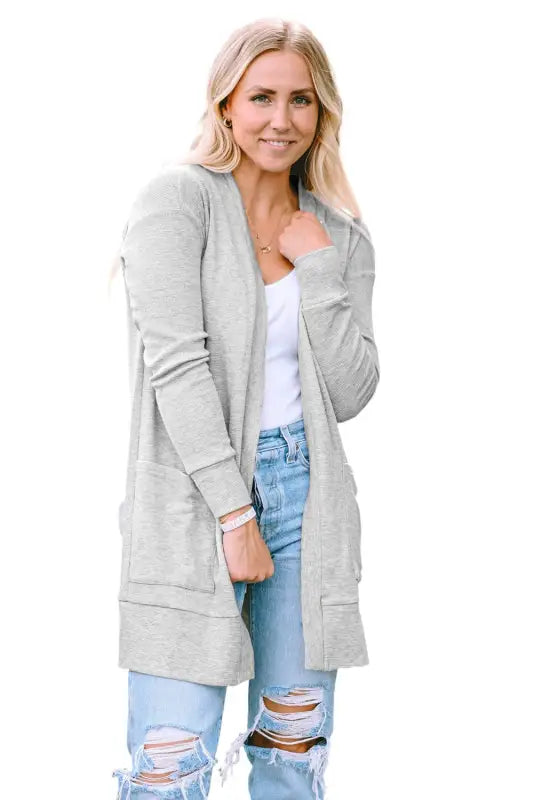 Thermal waffle knit cardigan | cozy & stylish | fashionfitz