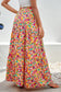 Tiered long skirt - yellow boho floral print - bottoms/skirts & petticoat