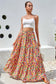 Tiered long skirt - yellow boho floral print - bottoms/skirts & petticoat