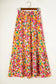 Tiered long skirt - yellow boho floral print - bottoms/skirts & petticoat