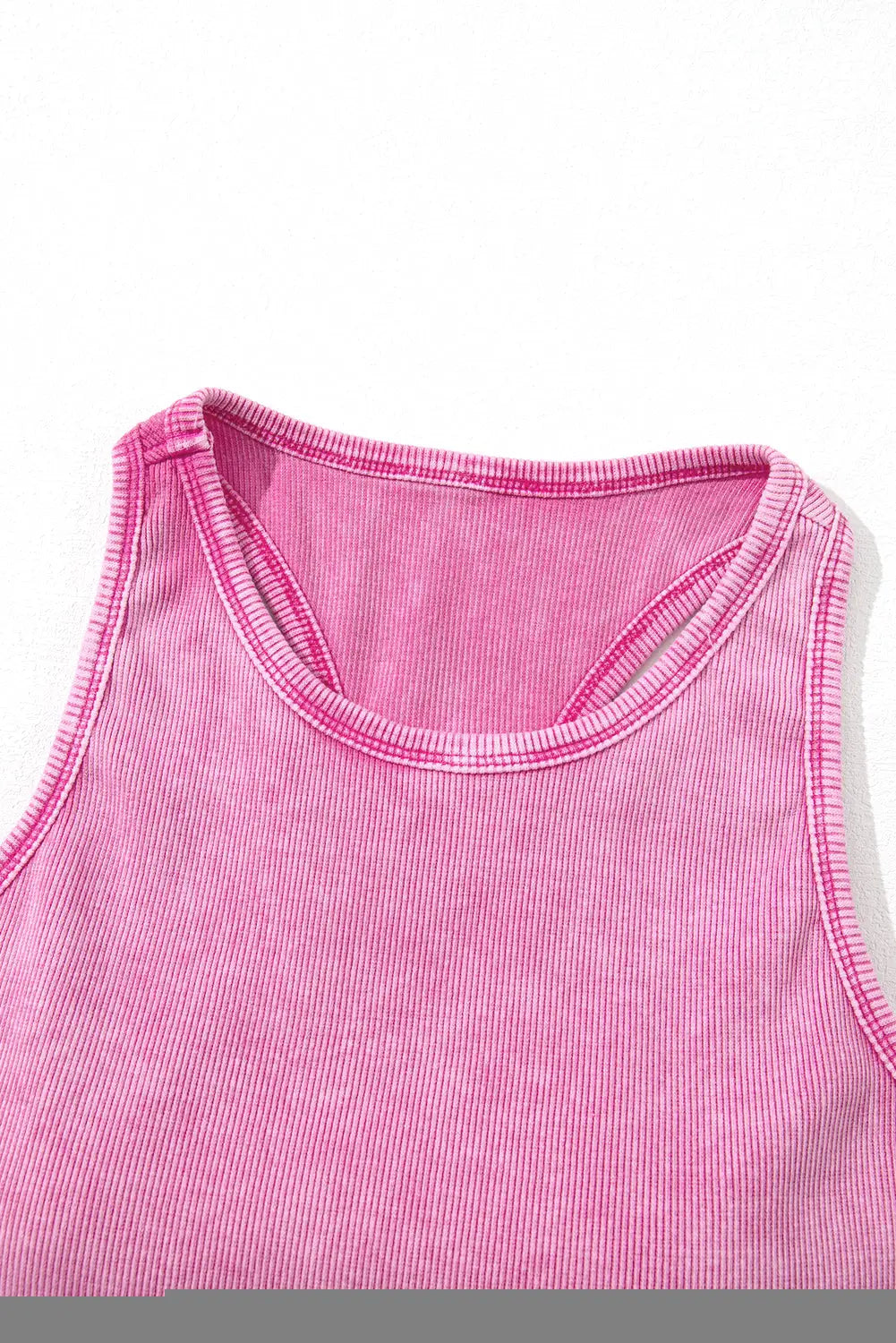 Tillandsia purple ribbed mineral wash racerback cropped tank top - tops