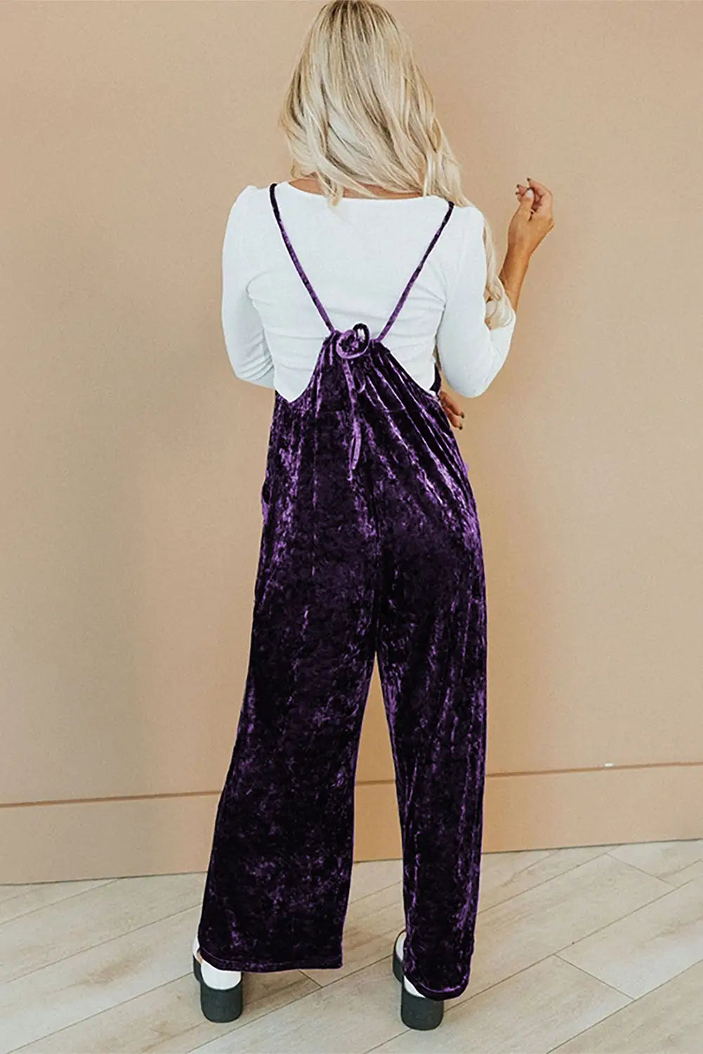 Tillandsia purple vintage thin straps side pockets velvet