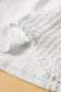 White Hollow Knit Splicing Keyhole Back Tunic Top - Fashionfitz