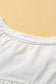 White Hollow Knit Splicing Keyhole Back Tunic Top - Fashionfitz