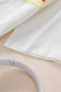 White Colorblock Star Patched Half Sleeve Oversized Tee - Fashionfitz