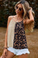 Khaki Leopard Strap Tank Top - Fashionfitz