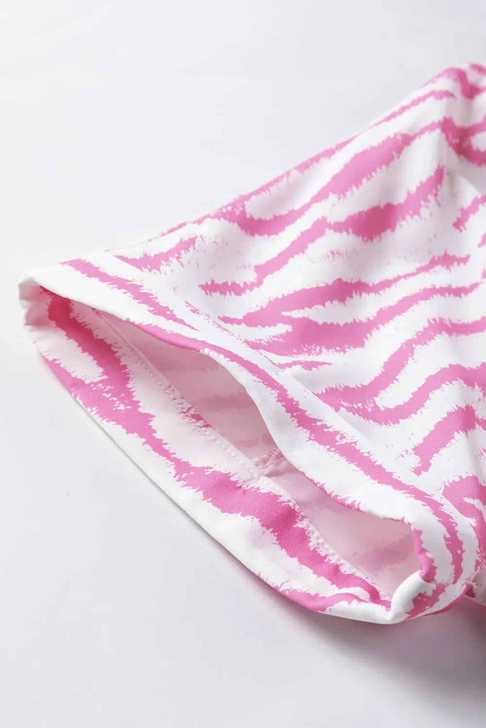 Zebra Rose V-Neck Blouse - Fashionfitz