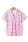 Zebra Rose V-Neck Blouse - Fashionfitz