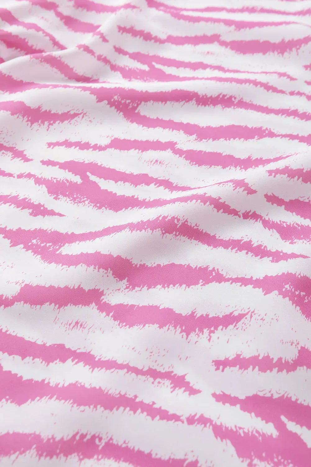 Zebra Rose V-Neck Blouse - Fashionfitz