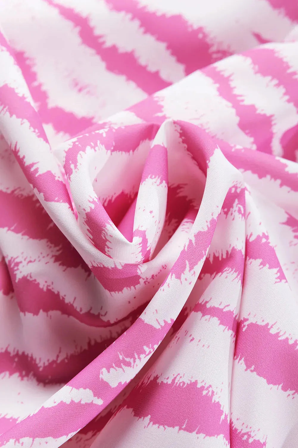 Zebra Rose V-Neck Blouse - Fashionfitz