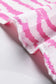 Zebra Rose V-Neck Blouse - Fashionfitz