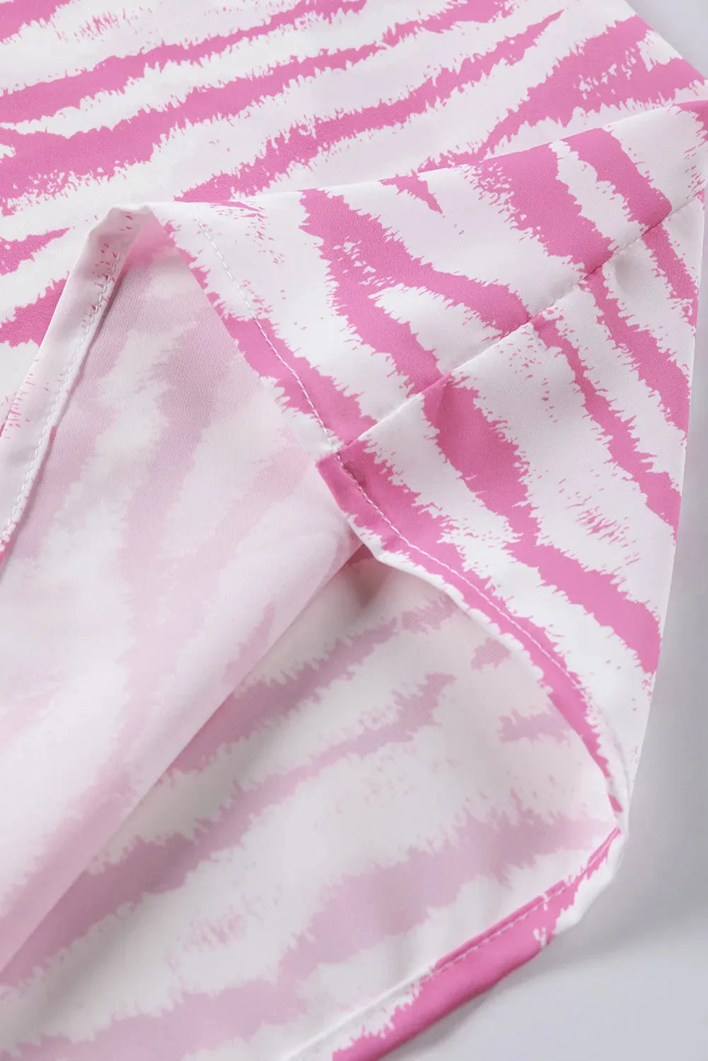 Zebra Rose V-Neck Blouse - Fashionfitz