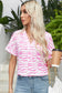 Zebra Rose V-Neck Blouse - Fashionfitz