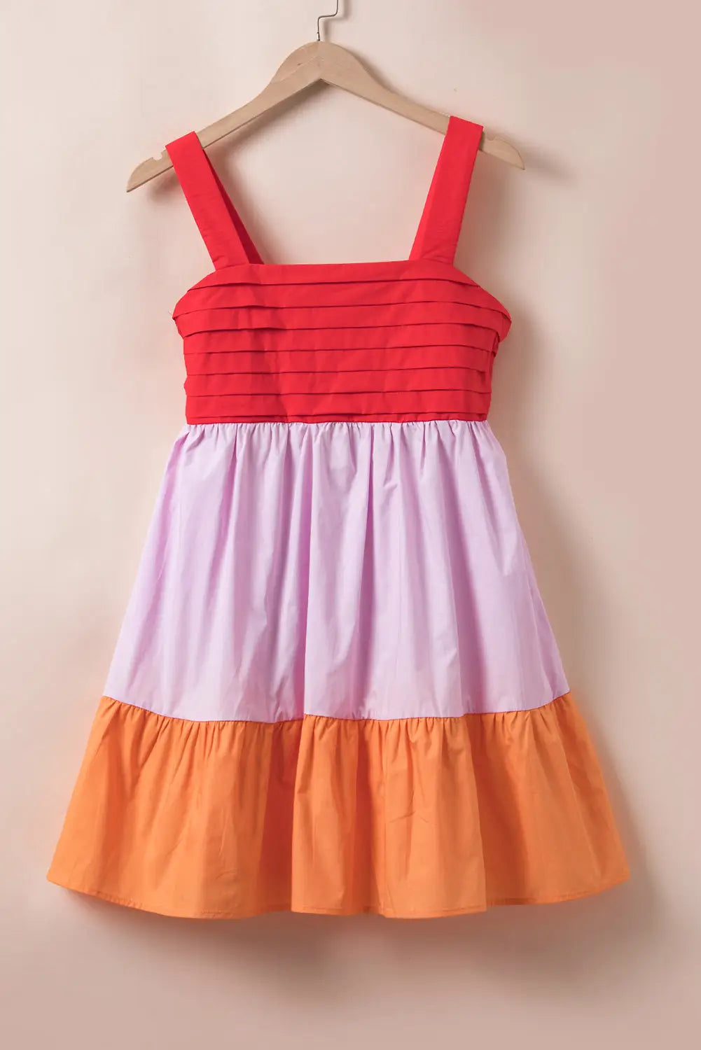 Tri-color backless fit flare dress - dresses/mini dresses