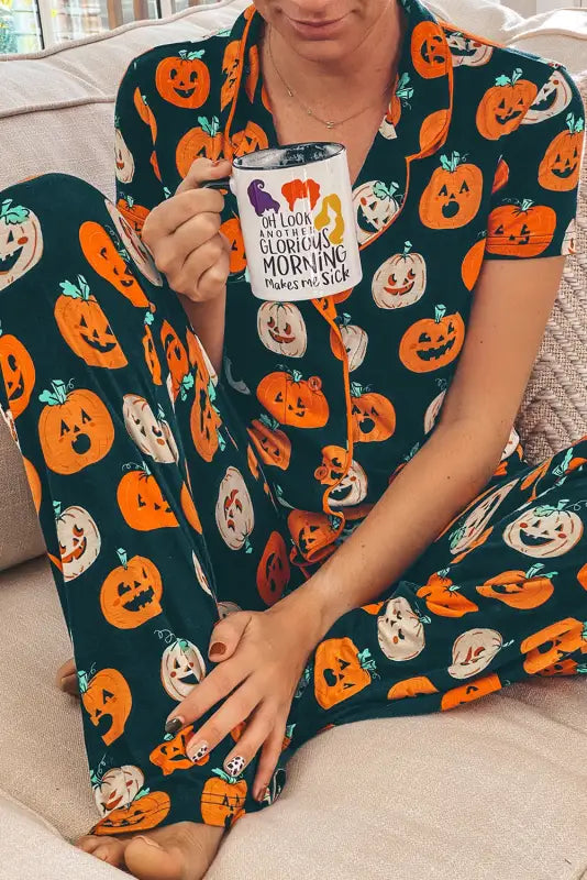 Spooky sleepwear: trick-or-treat dreams pajama set