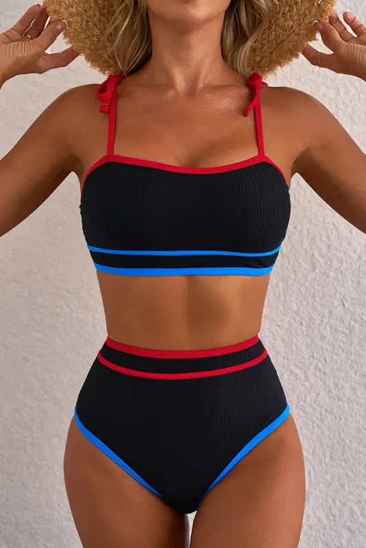 Triple tone high waist bikini