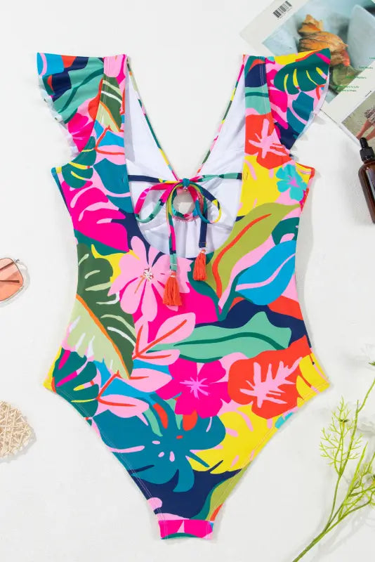 Tropical elegance one-piece swimsuit