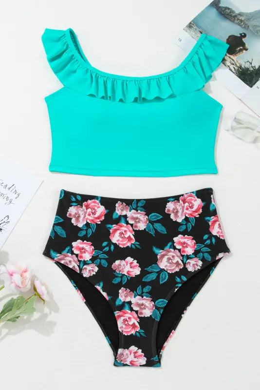 Tropical lagoon bikini - high waist