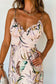 Tropical print spaghetti straps dress - dresses