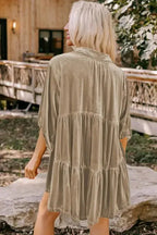 Tunic Babydoll Velvet Shirt - Fashionfitz