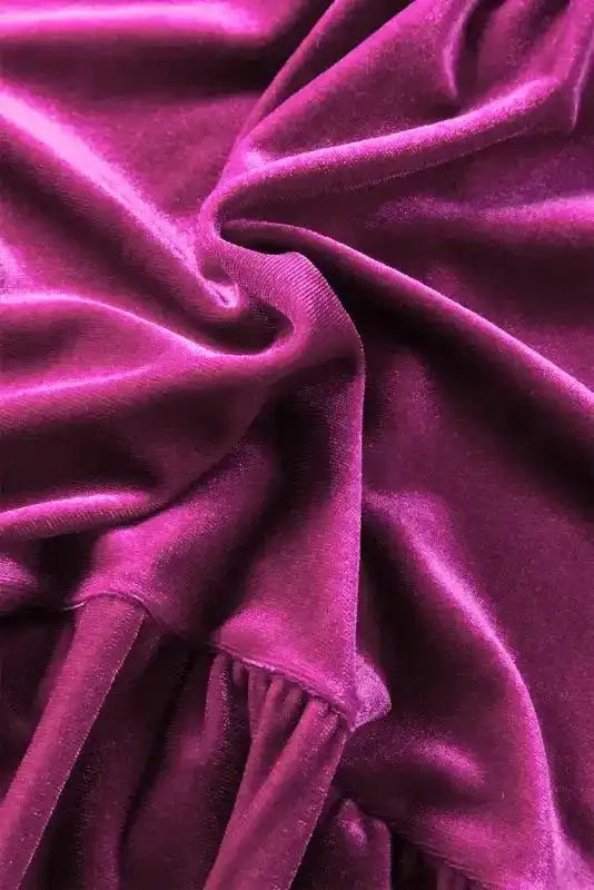 Close-up of luxurious velvet fabric used in the Babydoll Tunic Shirt, ideal for fall and autumn fashion.