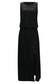 Tunic maxi dress - black solid sleeveless split - dresses