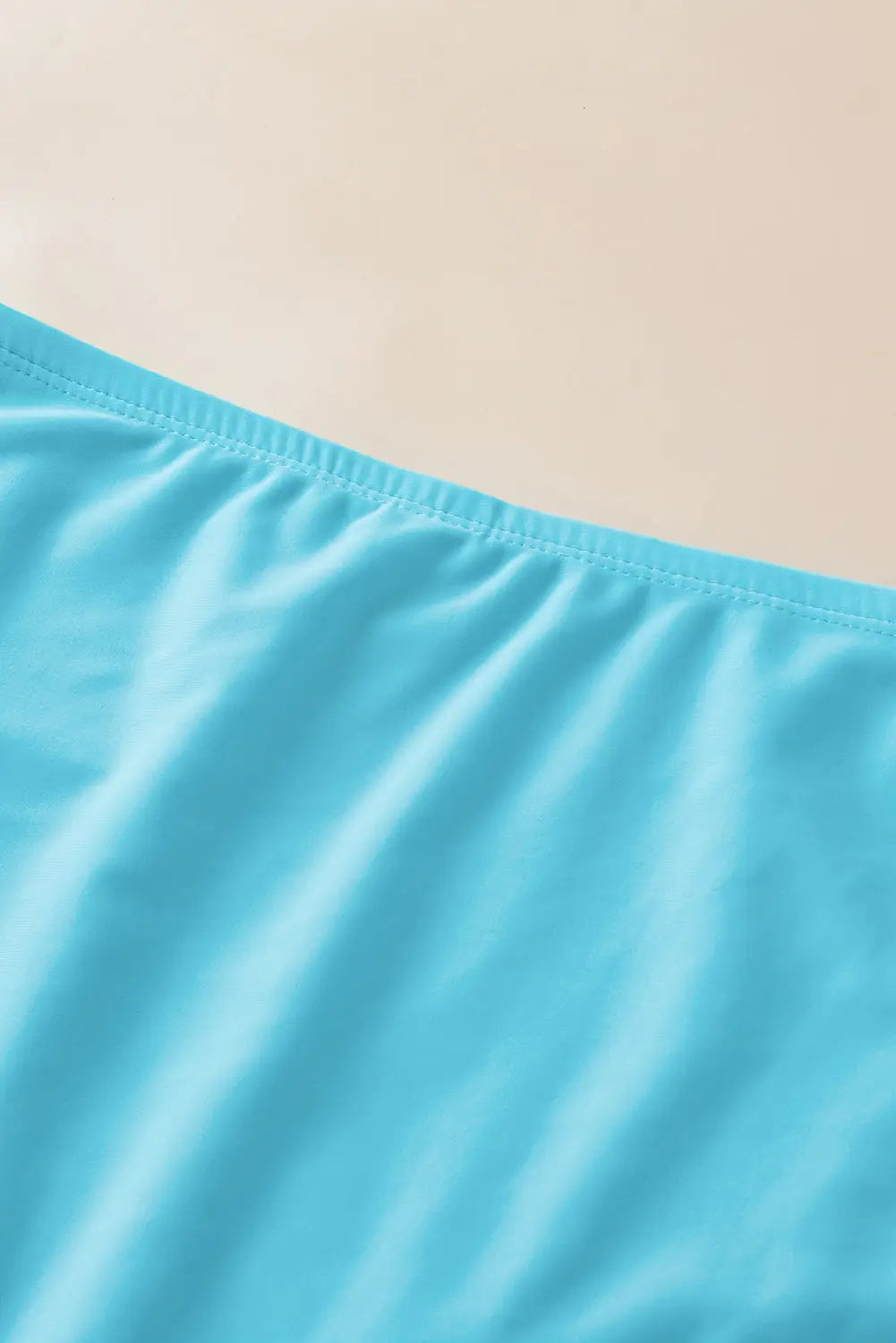 Turquoise striped mesh tankini swimsuit - swimwear/tankinis