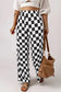 Twilight grid wide leg pants for women | fashionfitz