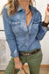 Twilight tailored denim shirt | trendy women apparel