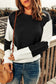 Black two-tone chevron pullover sweater - sweaters & cardigans