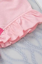 Two Tone Ruffled Flutter Sleeve Blouse - Fashionfitz