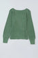 U neck textured long sleeve top - tops