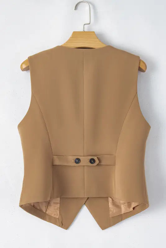 Umber Sleek Button-Up Vest 004