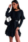 Urban black mini dress - xl / 100% polyester - dresses