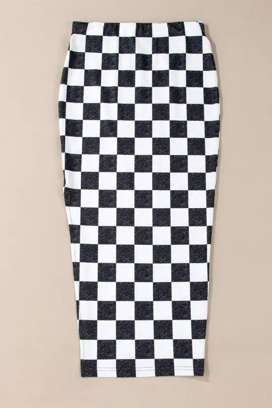 Urban checkered slit skirt | trendy & chic | fashionfitz