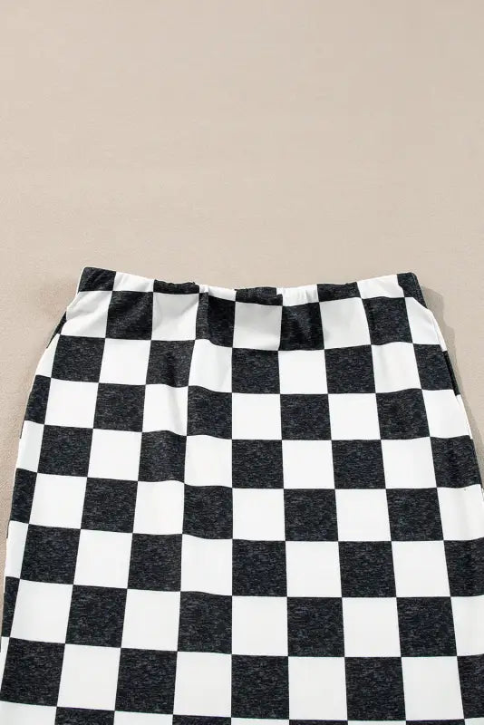 Urban checkered slit skirt | trendy & chic | fashionfitz