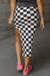 Urban checkered slit skirt | trendy & chic | fashionfitz