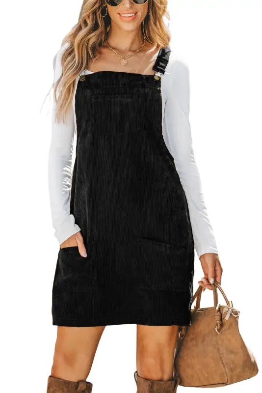 Urban chic corduroy overall dress | fashionfitz