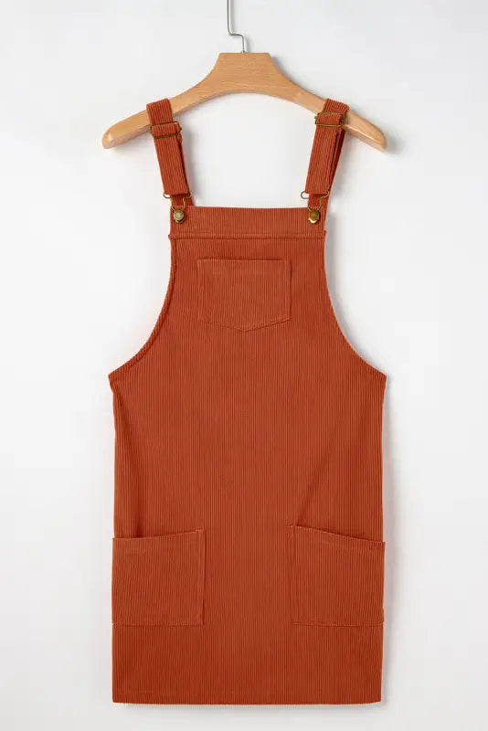 Urban chic corduroy overall dress | fashionfitz