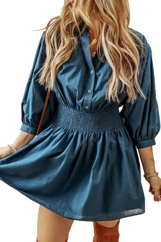 Urban chic shirred dress | linen dresses | fashionfitz