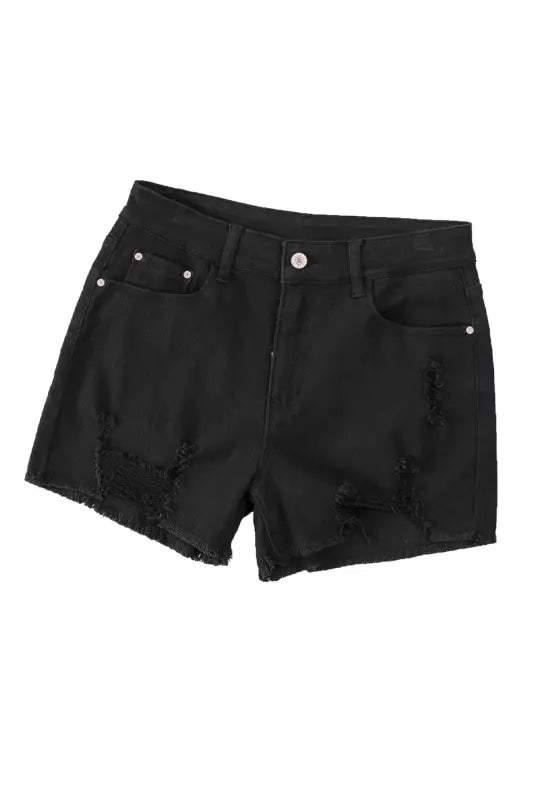 Urban distressed denim shorts