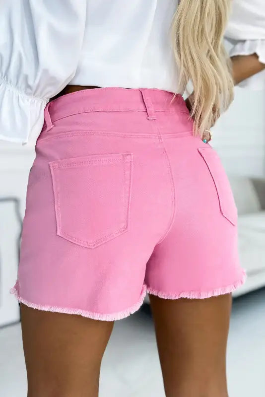 Urban distressed denim shorts