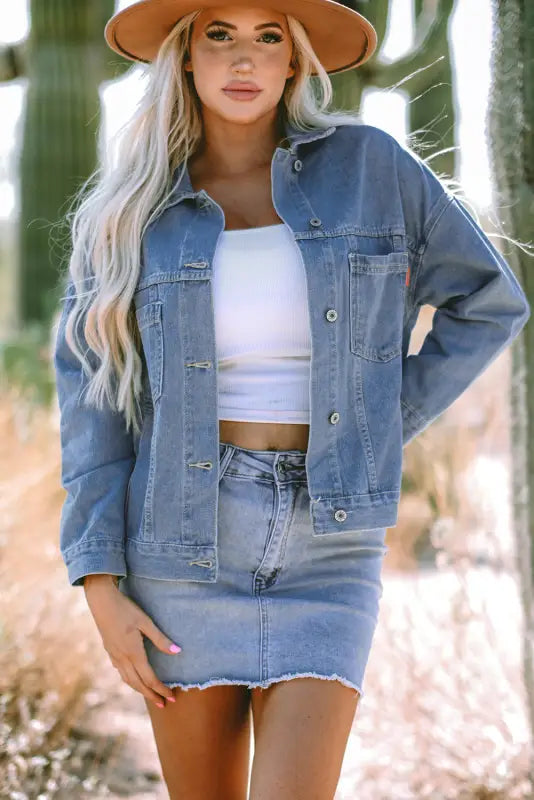 Urban drift baggy denim jacket | fashionfitz