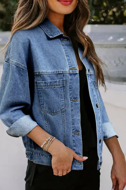 Urban drift baggy denim jacket | fashionfitz