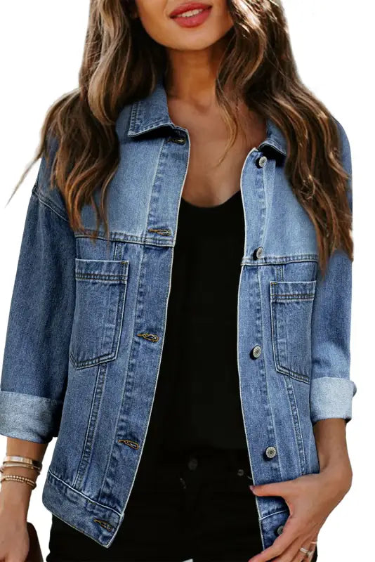 Urban drift baggy denim jacket | fashionfitz